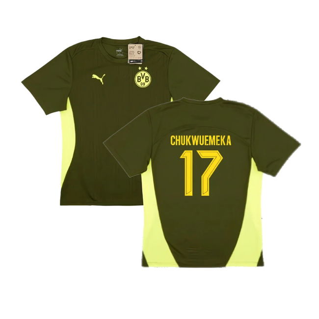 2024-2025 Borussia Dortmund Training Shirt (Myrtle) (Chukwuemeka 17)