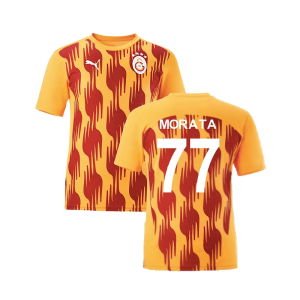 2024-2025 Galatasaray Pre-Match Shirt (Orange) (Morata 77)
