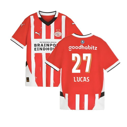 2024-2025 PSV Eindhoven Home Shirt (Kids) (Lucas 27)