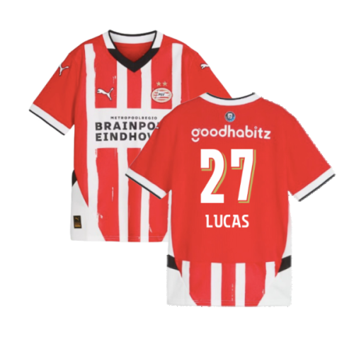 2024-2025 PSV Eindhoven Home Shirt (Kids) (Lucas 27)