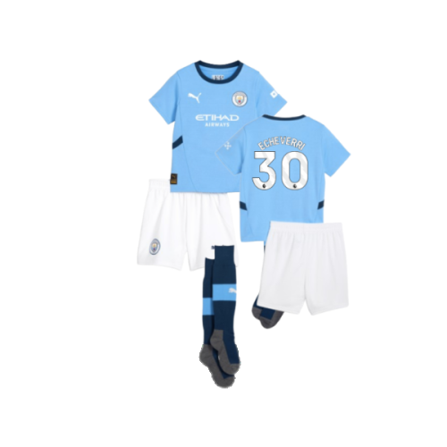 2024-2025 Man City Home Mini Kit (Echeverri 30)