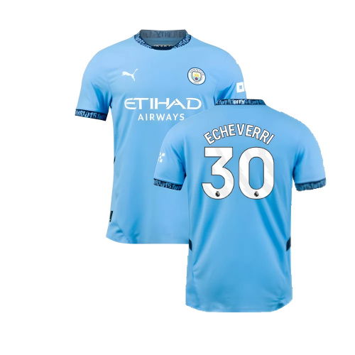 2024-2025 Man City Home Authentic Shirt with packaging (Echeverri 30)