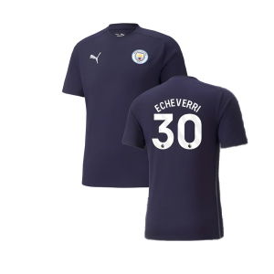 2024-2025 Man City Casuals Tee (Navy) (Echeverri 30)