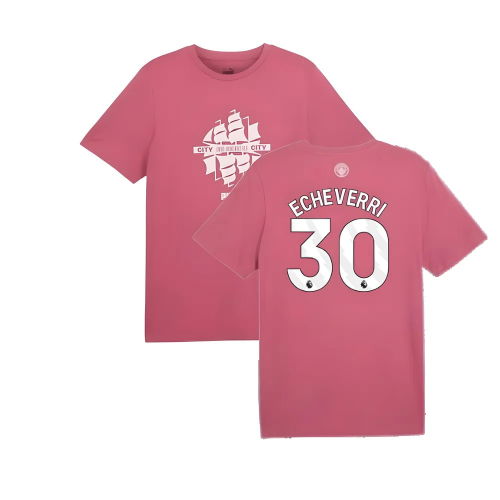 2024-2025 Man City ftblCulture Tee (Dusty Orchid) (Echeverri 30)