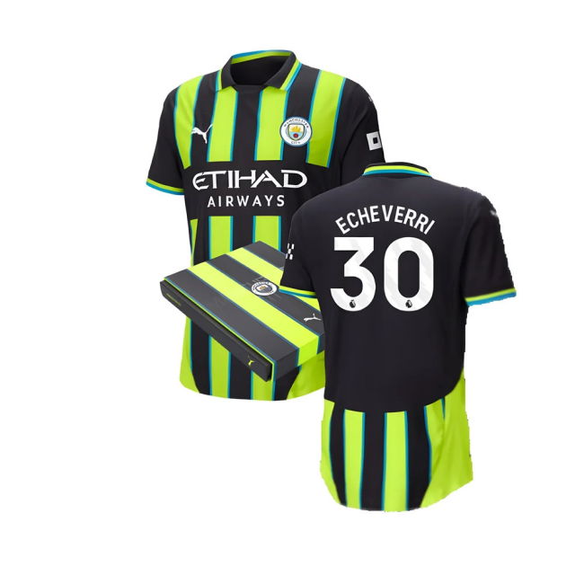 2024-2025 Man City Away Authentic Shirt w/packaging (Echeverri 30)