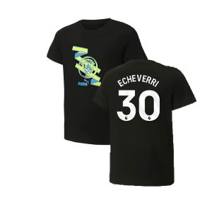2024-2025 Man City ftblCulture Tee (Black) (Echeverri 30)