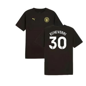 2024-2025 Man City Pumatech Pocket Tee (Black) (Echeverri 30)