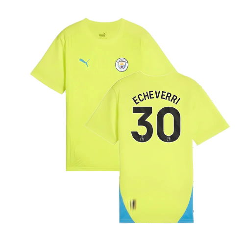 2024-2025 Man City Training Shirt (Yellow Glow) - Kids (Echeverri 30)