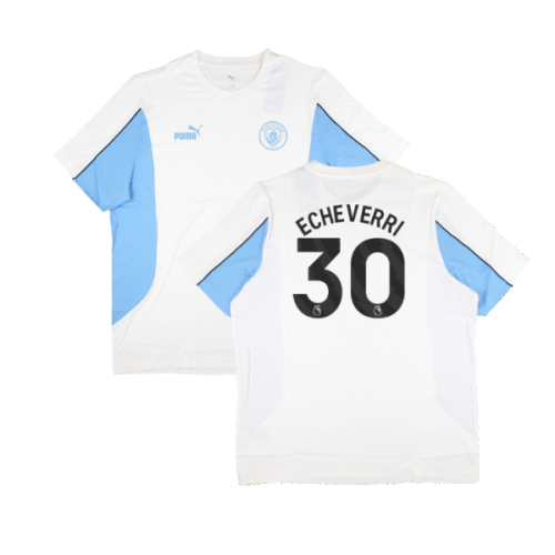 2024-2025 Man City ftblARCHIVE Tee (White) (Echeverri 30)