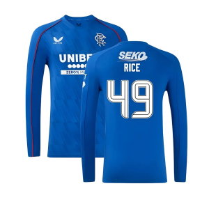 2024-2025 Rangers Long Sleeve Home Shirt (Rice 49)