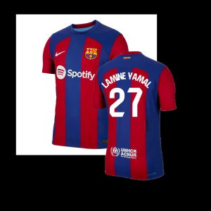 2023-2024 Barcelona Authentic Home Shirt (Lamine Yamal 27)