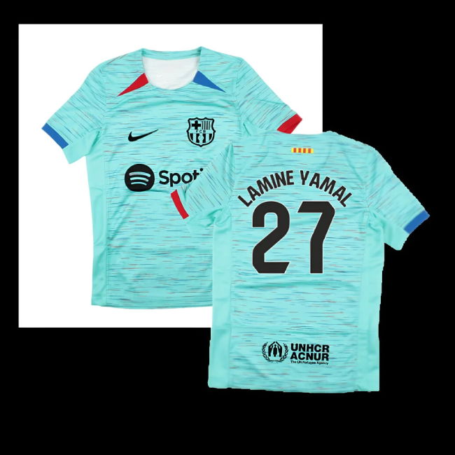 2023-2024 Barcelona Third Shirt (Kids) (Lamine Yamal 27)