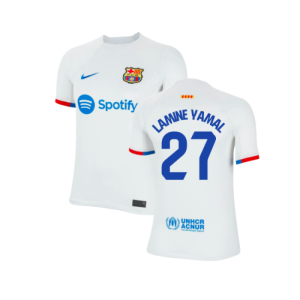2023-2024 Barcelona Away Shirt (Kids) (Lamine Yamal 27)