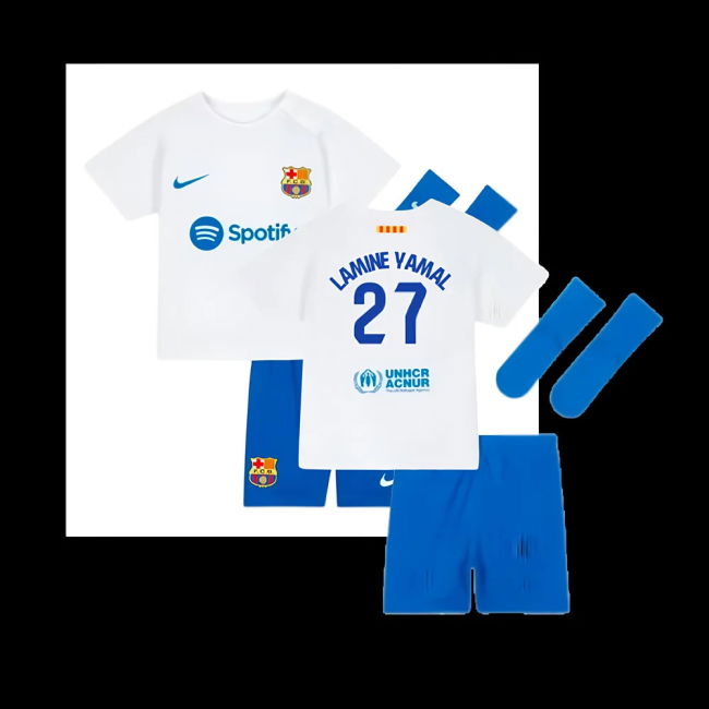 2023-2024 Barcelona Away Baby Kit (Lamine Yamal 27)