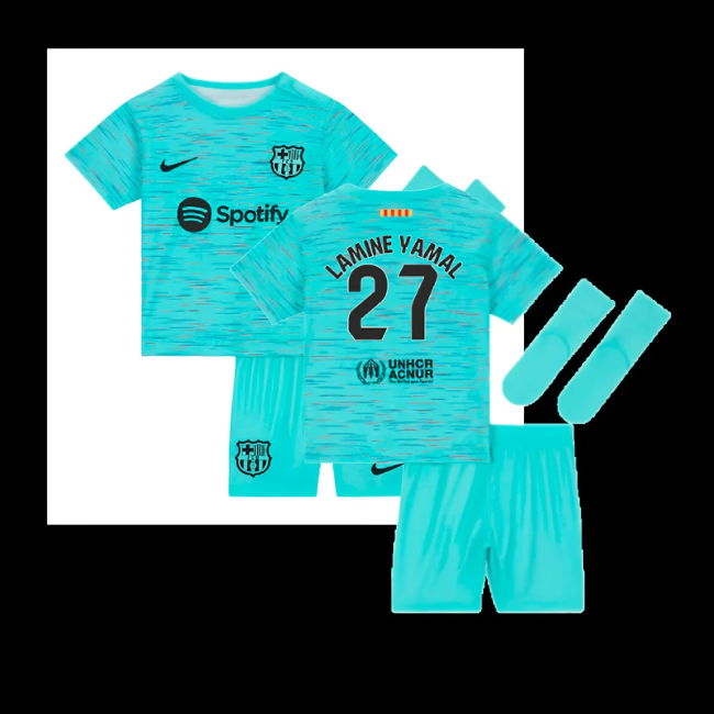 2023-2024 Barcelona Infants Baby Third Kit (Lamine Yamal 27)