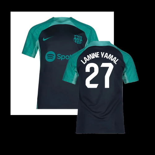 2023-2024 Barcelona Training Shirt (Thunder) - Kids (Lamine Yamal 27)