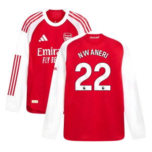 2025-2026 Arsenal Authentic Long Sleeve Home Shirt (Nwaneri 22)