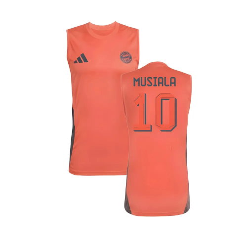 2025-2026 Bayern Munich Sleeveless Jersey (Easy Coral) (Musiala 10)