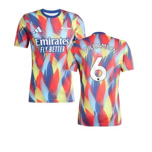 2025-2026 Arsenal Pre-Match Shirt (Victory Blue) (Williamson 6)