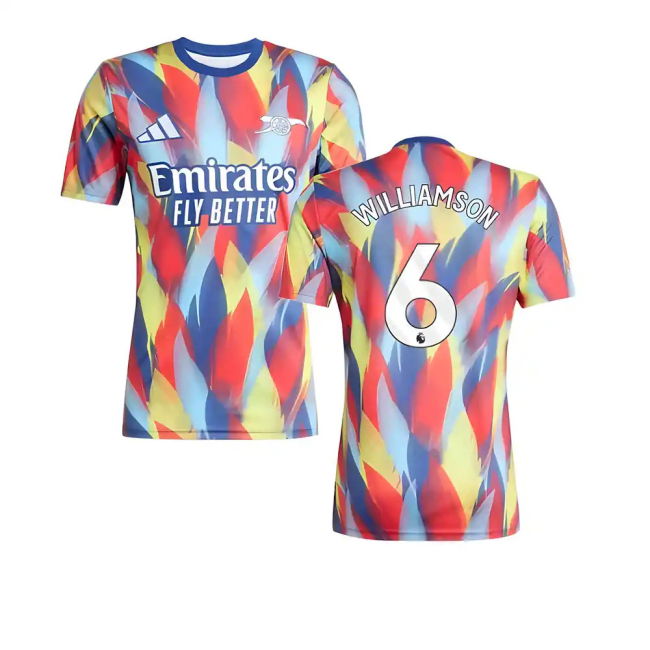 2025-2026 Arsenal Pre-Match Shirt (Victory Blue) (Williamson 6)