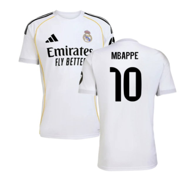 2025-2026 Real Madrid Home Shirt (Mbappe 10)