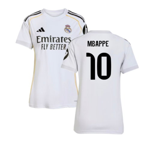 2025-2026 Real Madrid Home Shirt (Womens) (Mbappe 10)