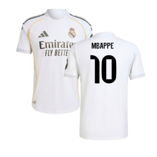 2025-2026 Real Madrid Authentic Home Shirt (Mbappe 10)