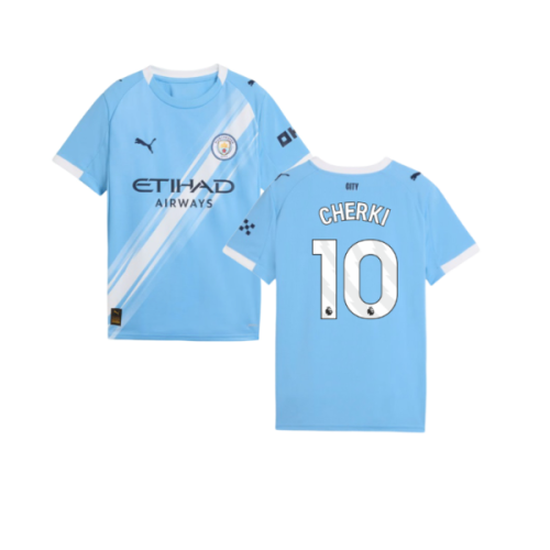 2025-2026 Man City Home Shirt (Kids) (Cherki 10)