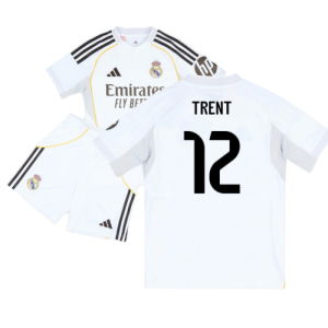 2025-2026 Real Madrid Home Youth Kit (Trent 12)