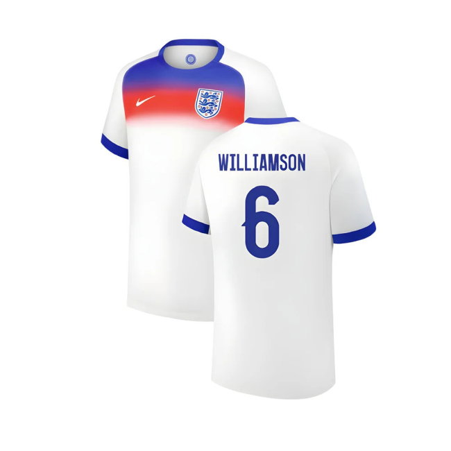 2025 England Womens Team Home Shirt (Kids) (WILLIAMSON 6)