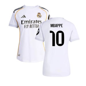 2025-2026 Real Madrid Authentic Home Shirt (Womens) (Mbappe 10)