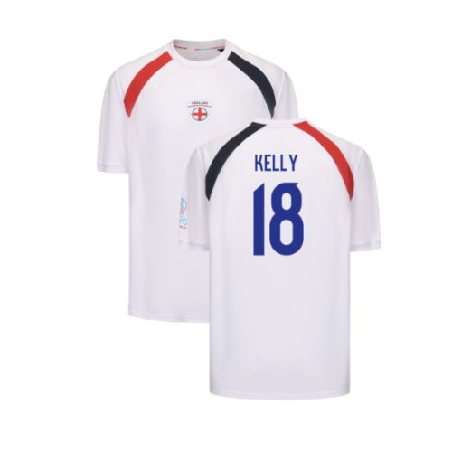 2025 England WEC Poly T-Shirt (White) - Mens (KELLY 18)