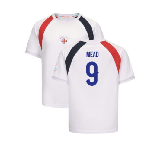 2025 England WEC Poly T-Shirt (White) - Kids (MEAD 9)