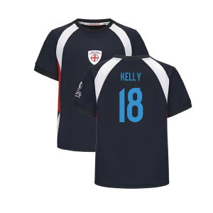 2025 England WEC Poly T-Shirt (Navy) - Kids (KELLY 18)