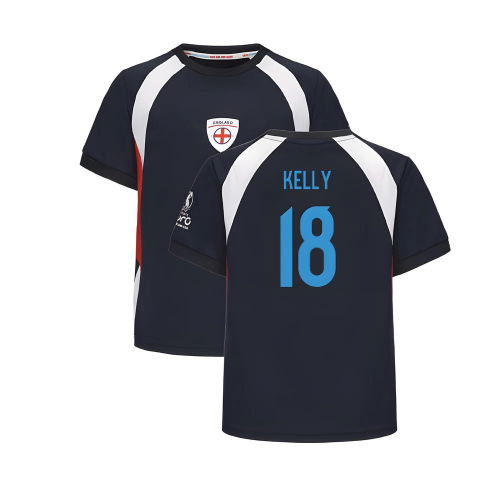 2025 England WEC Poly T-Shirt (Navy) - Kids (KELLY 18)