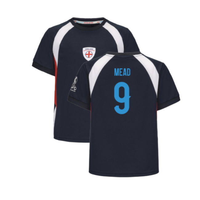 2025 England WEC Poly T-Shirt (Navy) - Kids (MEAD 9)