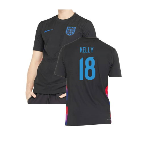 2025-2026 England WEC Authentic Away Shirt (Black) - Mens (KELLY 18) 2025-2026 England WEC Authentic Away Shirt (Black) - Mens (KELLY 18)