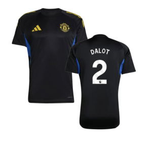 2025-2026 Man Utd EU Training Jersey (Black) (Dalot 2)