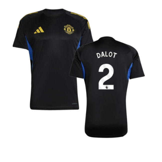 2025-2026 Man Utd EU Training Jersey (Black) (Dalot 2)