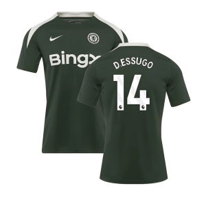 2025-2026 Chelsea Dri-Fit Strike Training Shirt (Green) (D.Essugo 14)