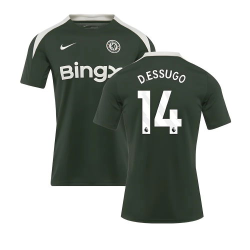 2025-2026 Chelsea Dri-Fit Strike Training Shirt (Green) (D.Essugo 14)