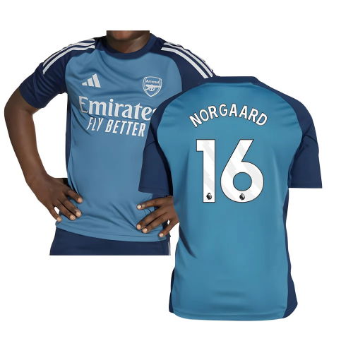 2025-2026 Arsenal Training Shirt (Blanch Blue) - Kids (Norgaard 16)