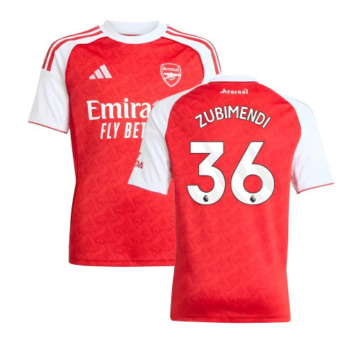 2025-2026 Arsenal Home Shirt (Kids) (Zubimendi 36)