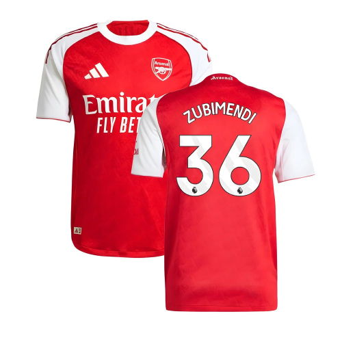 2025-2026 Arsenal Authentic Home Shirt (Zubimendi 36)