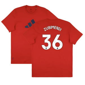 2025-2026 Arsenal Season Graphic Tee (Scarlet) (Zubimendi 36)