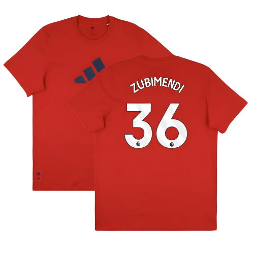 2025-2026 Arsenal Season Graphic Tee (Scarlet) (Zubimendi 36)