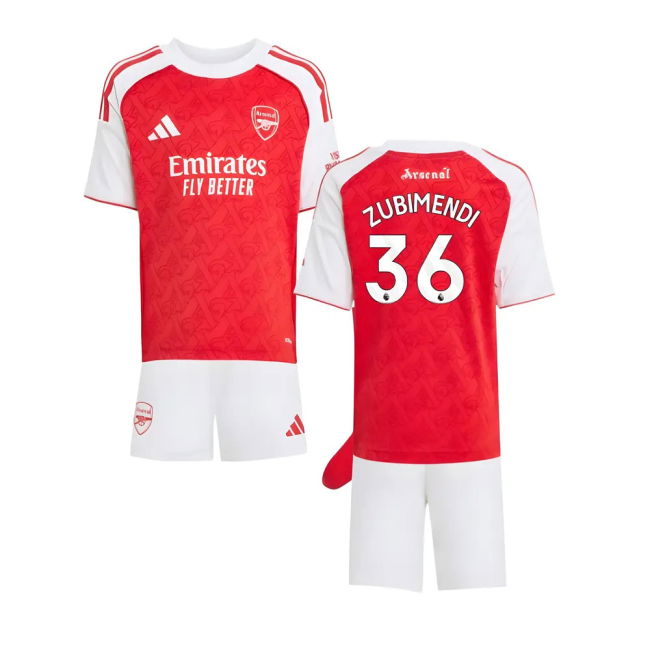 2025-2026 Arsenal Home Mini Kit (Zubimendi 36)