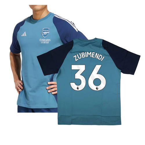 2025-2026 Arsenal Training Tee (Blanch Blue) (Zubimendi 36)