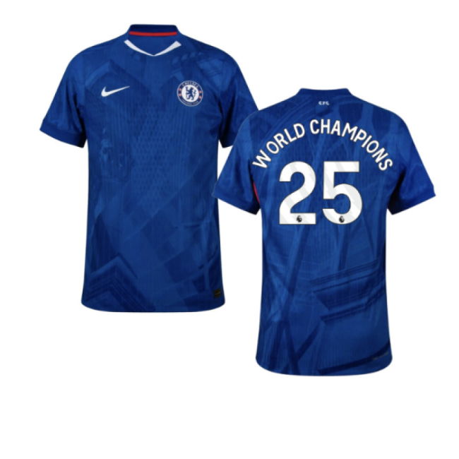 2025-2026 Chelsea Home Authentic Shirt (World Champions 25)