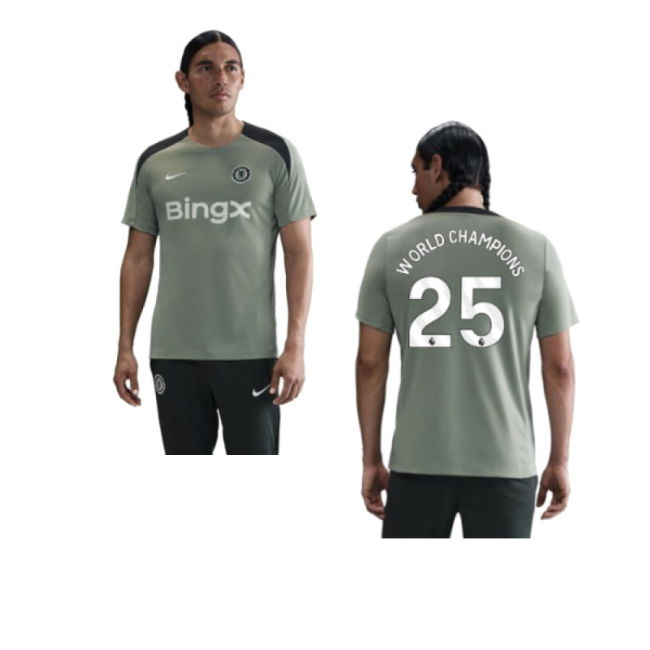 2025-2026 Chelsea Strike Training Shirt (Jade Green) (World Champions 25)